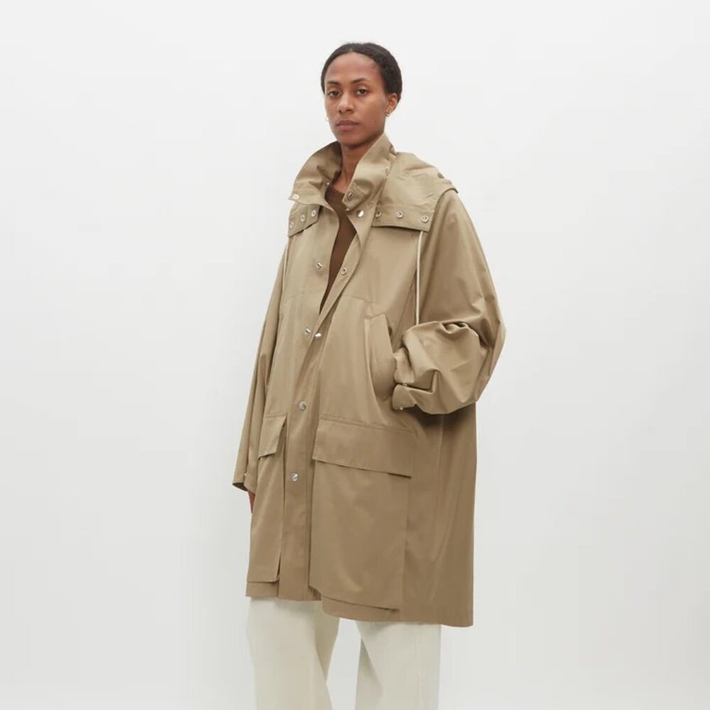 NWOT Lemaire Greige A-Line Raincoat — Retail $1,595, Never Worn